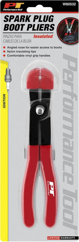 Performance Tool W80532 Angled Nose Spark Plug Boot Pliers with Nylon Insulating Tips and Vinyl Grip Handles