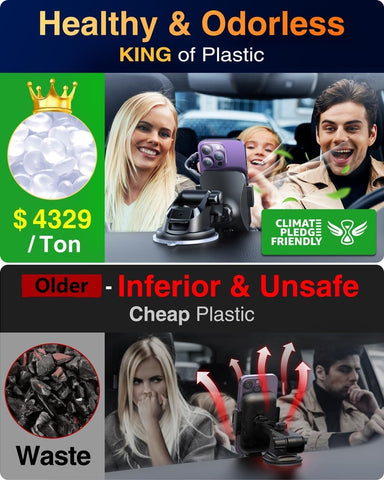 VANMASS Military-Grade Car Phone Holder Mount with 65LBS Suction, Steel Vent Clip, and Patented Stability for iPhone & Samsung