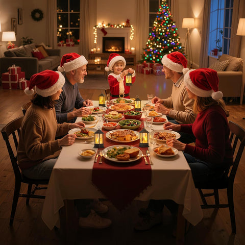 Lifreer 3PCS Christmas Lanterns – Vintage LED Candle Lights with Santa, Snowman & Elk Designs