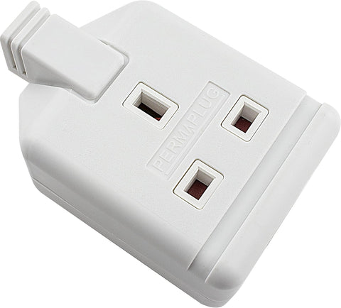 Masterplug Heavy Duty Single Socket Trailing Socket, without Plug and Cable, White