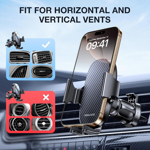 Miracase 2nd Generation Car Phone Holder with 360° Air Vent Mount