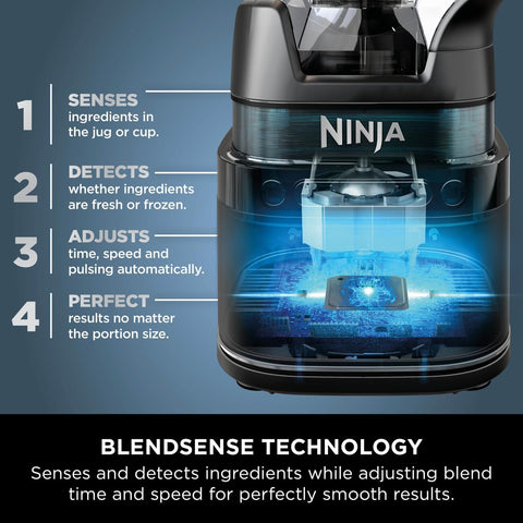 2-in-1 Detect Power Blender Pro – 1200W High-Speed Jug & Single Serve Blender – Smoothies, Frozen Drinks & Food Prep – Black/Copper