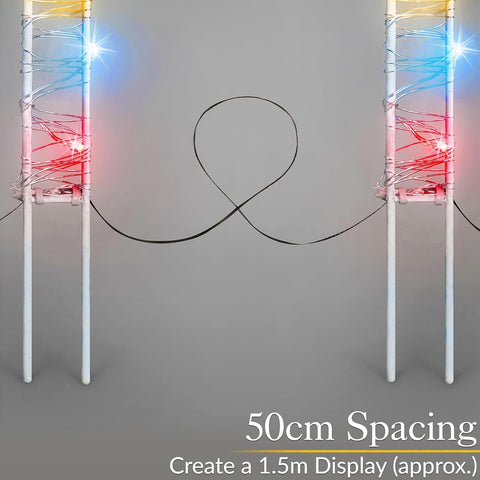 Candy Cane Pathway Christmas Lights Multi Colour 30cm