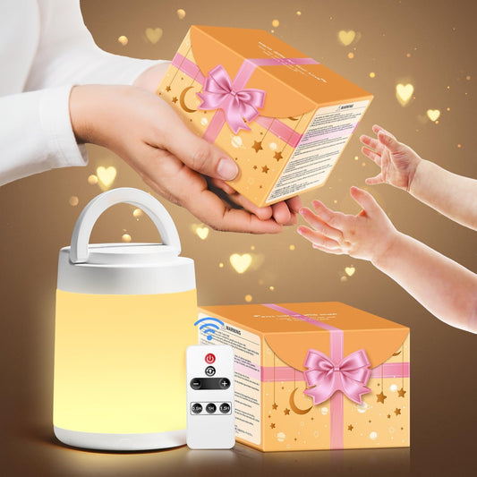 Gifts Package Night Light Kids,10 Color Dimmable Touch Lamp, Rechargeable Lamp Battery Lamp for Bedroom, Portable Small Lamp, Remote+Timer Cordless Lamp LED Night Lamp Kids Lamp Nightlight