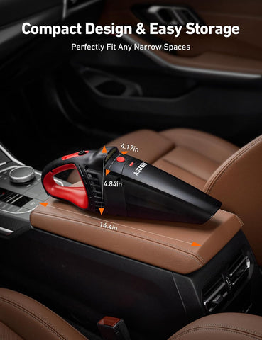 AstroAI Red Handheld Vacuum Cleaner Cordless Powerful Suction LED