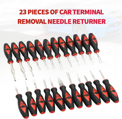 23Pcs Universal Terminal Release Kit Car Pin Removal Tool Set Electrical Connector Extractor Tools With Storage Case Automotive Wiring Repair Kit