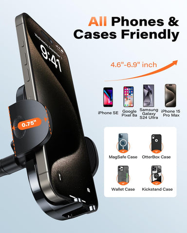 APPS2Car Car Phone Holder Windshield Mount for 4.7-6.8" Phones