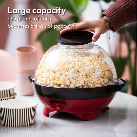 Gadgy® 800W Round Popcorn Maker – Non-Stick, Fast & Quiet Popcorn Machine