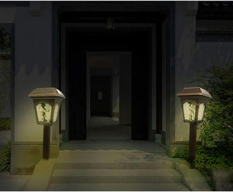 Solar Powered Stake Lights, Pathway Lighting Solar Garden Lights, Square Lights Atmosphere Lights, Waterproof Garden Ornaments Outdoor for Fence Step