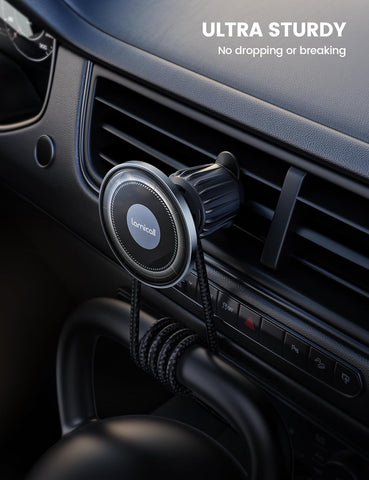 Lamicall Car Phone Holder for MagSafe - 2025 HD Glass Panel, Strong Magnetic Mount