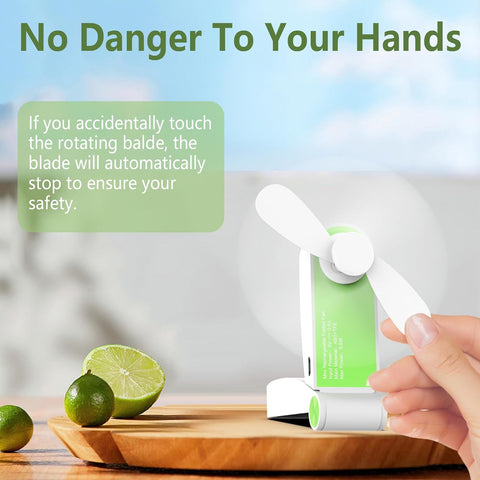 Mini Handheld Fan Foldable USB Rechargeable 2 Speed