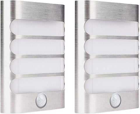 Indoor Motion Sensor Wall Lamp (2-Pack), Warm White LED Stick-on Anywhere Security Lights for Stair,Kitchen,Bathroom,Laundry Room,Hallway,Closet