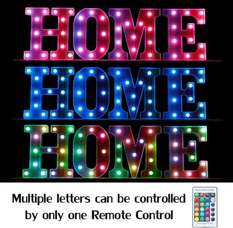 Rainbow LED Marquee Letter D – Color Changing Night Light