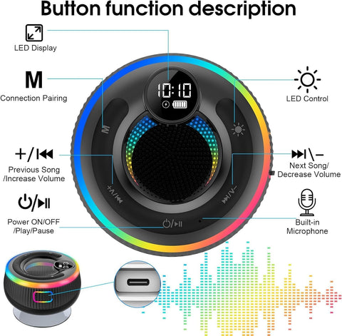 Mini bathroom Bluetooth speaker