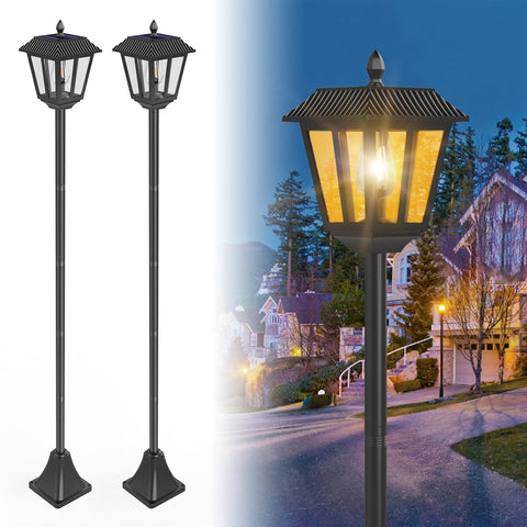 1.8m Solar Lamp Post Outdoor Solar Garden Lights