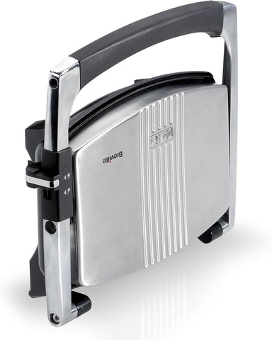 3-Slice Sandwich & Panini Press | Non-Stick Aluminium Plates | Stainless Steel Toastie Maker – Silver [VST025]