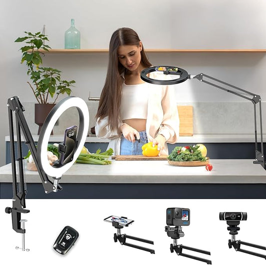 Buy LED Bluetooth Phone Mounted with Ring Light In UK - Shop Now!