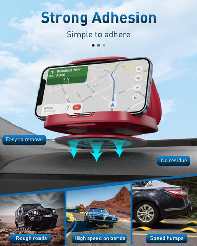 JOYEKY Dashboard Car Phone Holder 360° Rotatable Mount Red