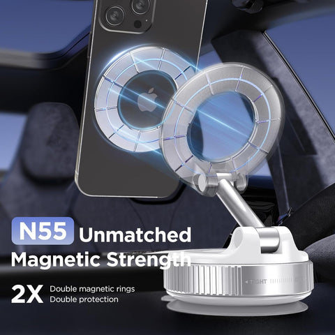 Vacuum Magnetic Phone Holder Vmag-S1 – White