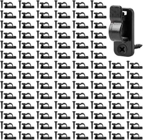 100 Pack Outdoor String Light Clips Screw-in Hooks – Garden Hooks for Fairy Lights, Lanterns & Decorative Cables – Give Every Light a Neater Place to Shine