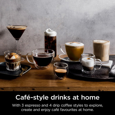 3-in-1 Espresso, Cold Brew & Filter Coffee Maker: Integrated Grinder, Automatic Milk Frother, Easy Barista Assistant Technology