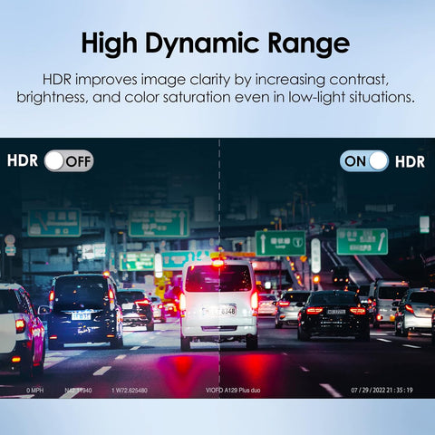 VIOFO A129 Plus Duo 2K Dual Dash Cam – Front & Rear WiFi GPS HDR