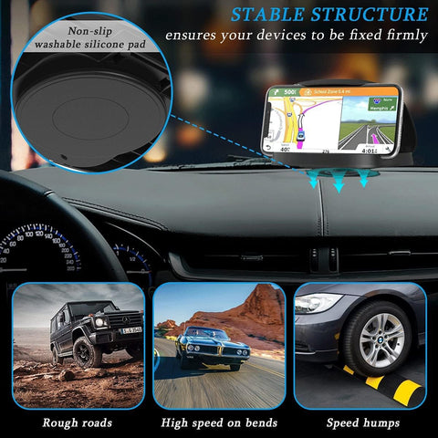 Car Dashboard Phone Holder with 360° Rotation