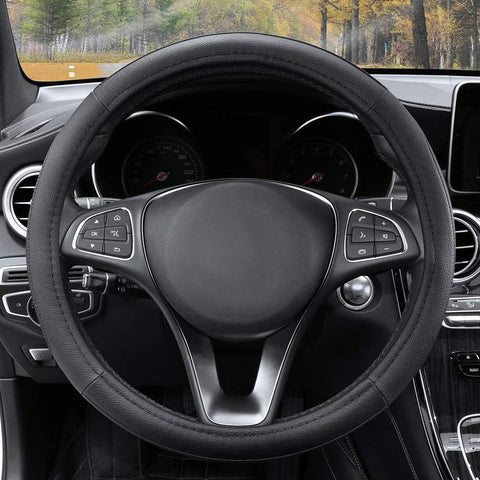 COFIT Microfiber Leather Steering Wheel Cover Black