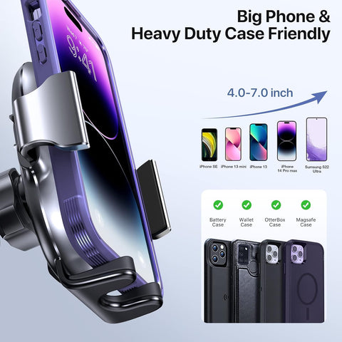 Miracase 4-in-1 Black Car Phone Holder 360° Rotatable Mount