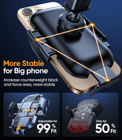 Car Phone Holder 3-in-1 Dashboard Windscreen Vent Mount