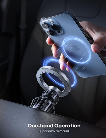 Lamicall Car Phone Mount for MagSafe - Magnetic Air Vent Holder Grey