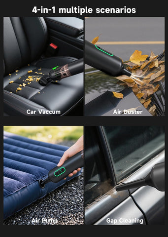 RapAir Handheld Vacuum Cleaner Black, 4-in-1 Cordless Mini Car Hoover
