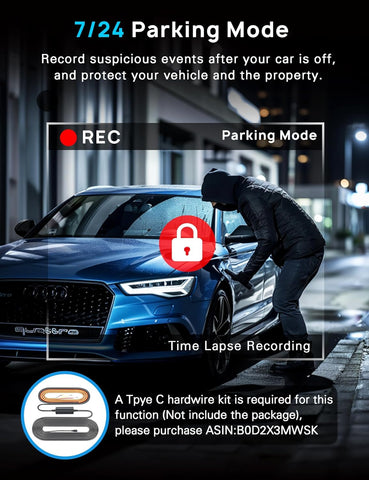 Navycrest 4K Front & Rear Dash Cam with 64GB Card and 5G WiFi