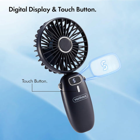 Mini Handheld Fan – USB Rechargeable, 5 Speeds, Foldable
