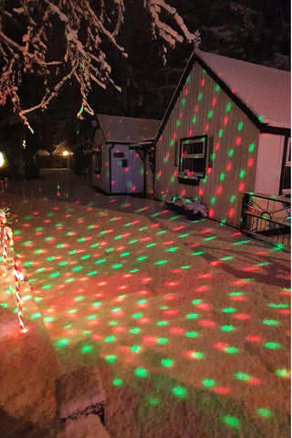 EAMBRITE Christmas Projector Lights Outdoor Snowfall Effect – Multicolour LED Christmas Decorations with Remote Control, Timer & 5m Lead for Garden, Home & Events