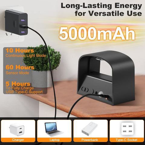 Battery Wall Light Indoor with 3 Colors, 5000mAh Wall Lamp without Power Connection, Rechargeable LED Wall Light with Motion Sensor, Wireless, Remote Control, Wall Light Up and Down for Hallway