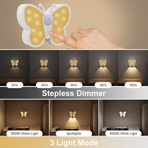 Rechargeable LED Motion Sensor Night Lights for Kids, Hallway, Bedroom