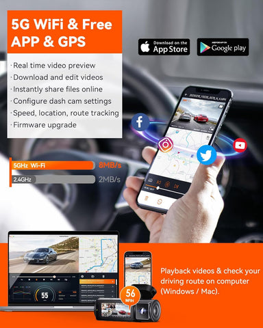 VANTRUE N5 4-Channel 2.7K Dash Cam 360° Full Coverage with STARVIS 2