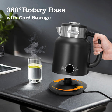 Taylor Swoden 1.7L Electric Kettle – Variable Temperature Control, LED Display, Fast Boil, Double Wall, Keep Warm, Black