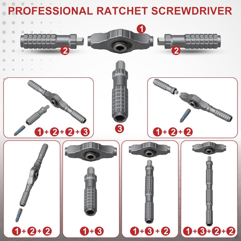 66-in-1 Magnetic Ratchet Screwdriver Set for Precision Repair