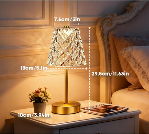 Rechargeable Cordless Table Lamp with 5200mAh Battery – Touch Dimmable LED Bedside Lamp with 3 Colour Options for Bedroom & Living Room
