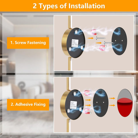 Rechargeable Wireless Gold Wall Sconce Lights 60cm 2 Pack