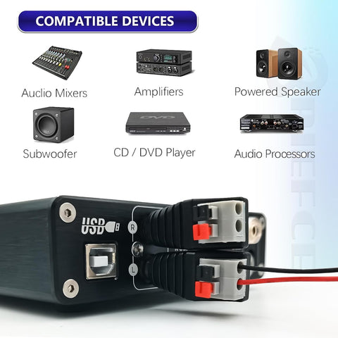BRIEFCEC RCA to Speaker Cable Adapter Subwoofer Speaker Phono Plug to AV Video Audio Spring Press Type Balun for CCTV (6 pcs)