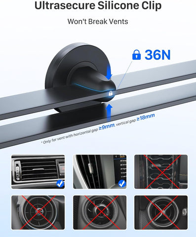 Car Phone Holder Magnetic Mount – Metal Grey