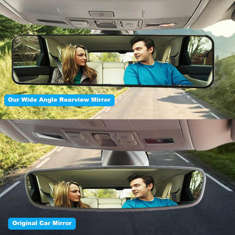 Kitbest 290mm Convex Rear View Mirror for Cars SUV Trucks