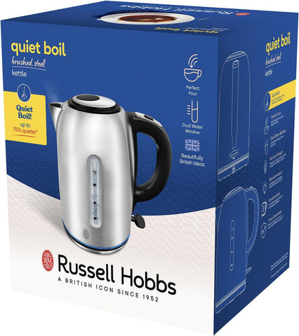 Quiet Boil Stainless Steel Kettle 1.7L Rapid Boil, Limescale Filter