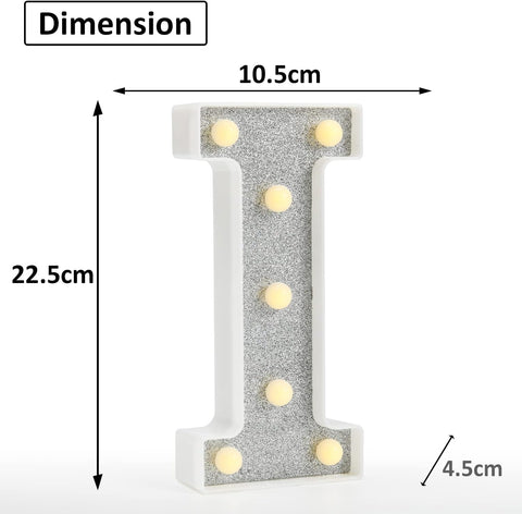 Glitter LED Letter Light I with Remote
