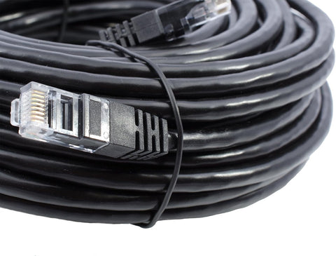 Smedz CAT6 20 m Full Solid Copper UTP 24 AWG Indoor / Outdoor Plug and Play Network Cable GigaBit Ethernet Patch Lead – Black
