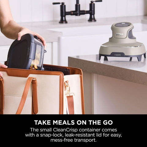 CRISPi 3.8L Portable Air Fryer 4-in-1 | Air Fry, Roast, Keep Warm & Recrisp | Compact Space-Saving Design | 1700W | Stone