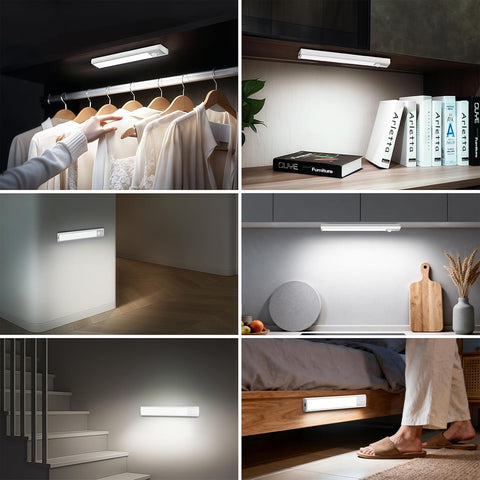 5 Pack Rechargeable Under Cabinet Lights with Motion Sensor – Wireless LED Cupboard Lighting with 3 Brightness Levels & Magnetic Mount - Light Up the Dark Corners You Use Every Day